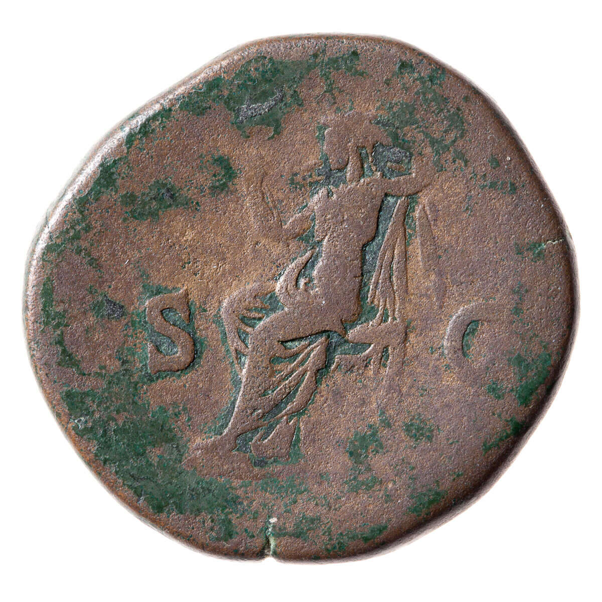 Roman Sestertius Antoninus Pius 161 AD