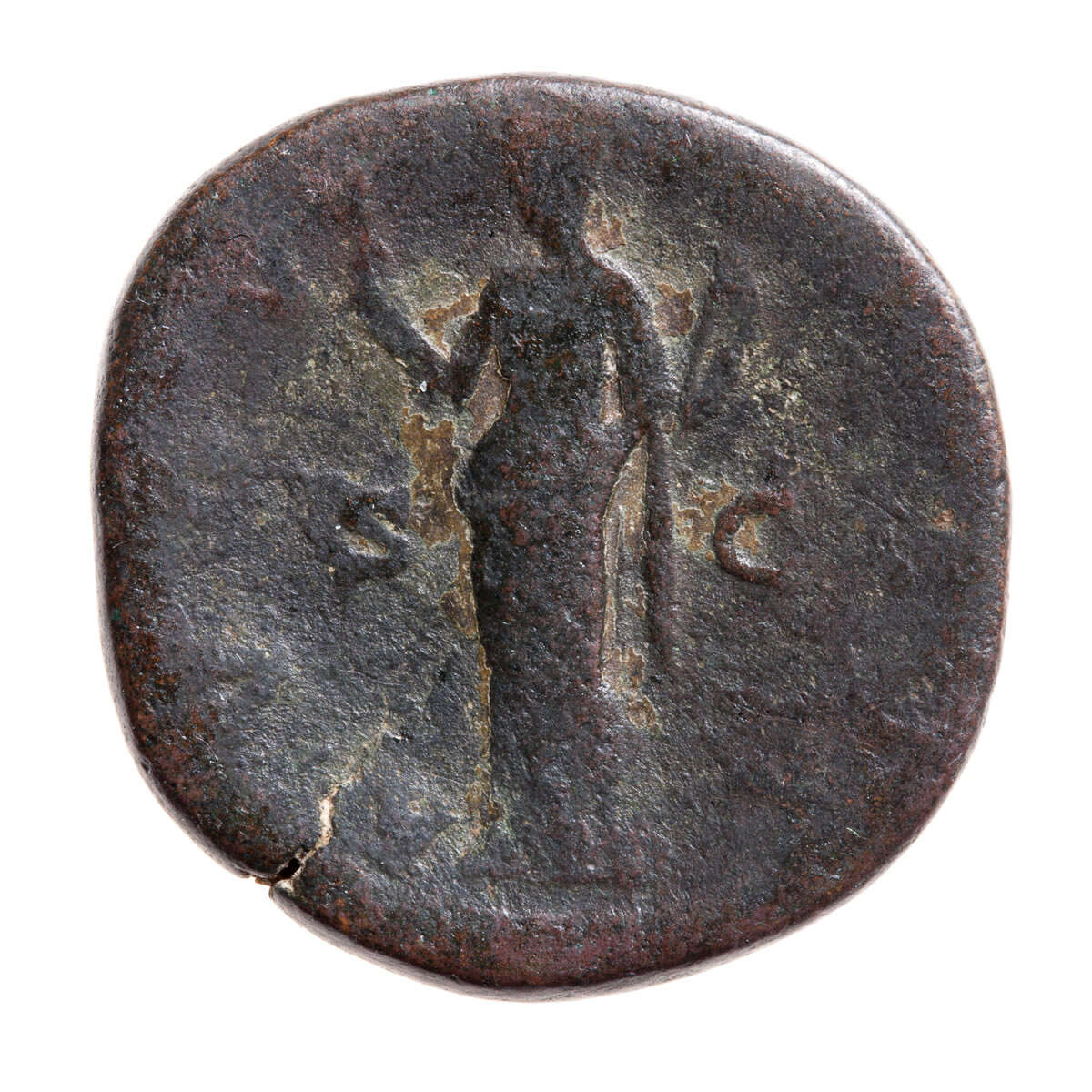 Roman Sestertius Faustina I 141 AD