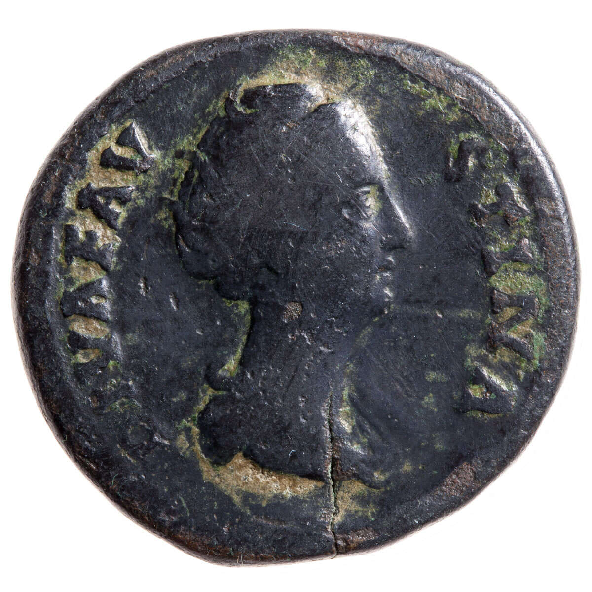 Roman Sestertius Faustina I 141 AD