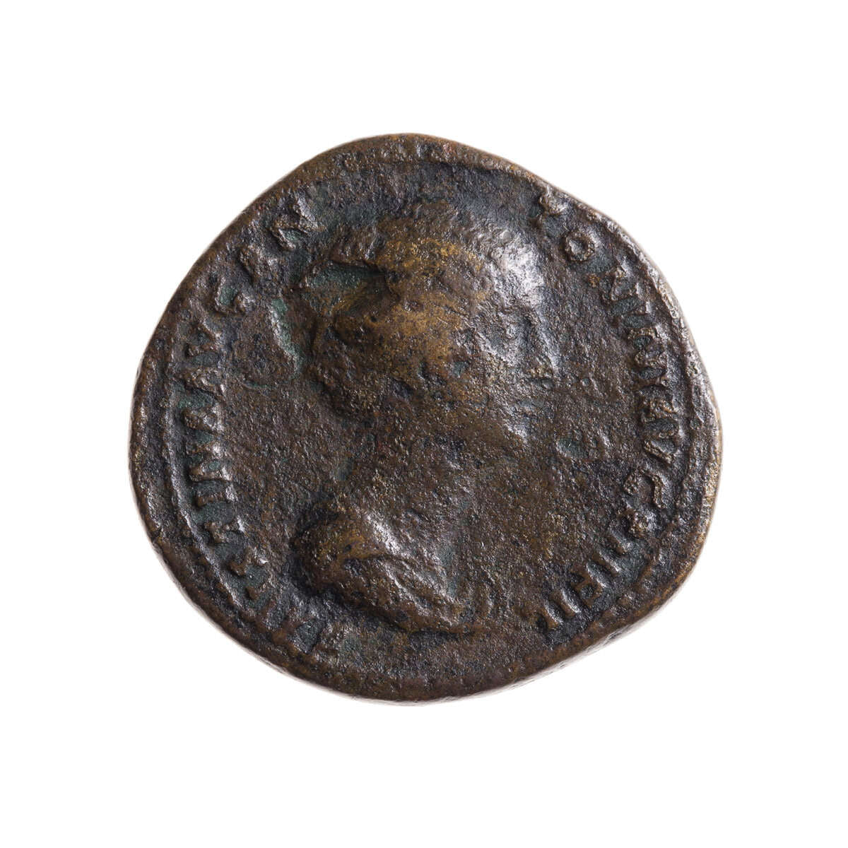 Roman  Sestertius Faustina II 175 AD