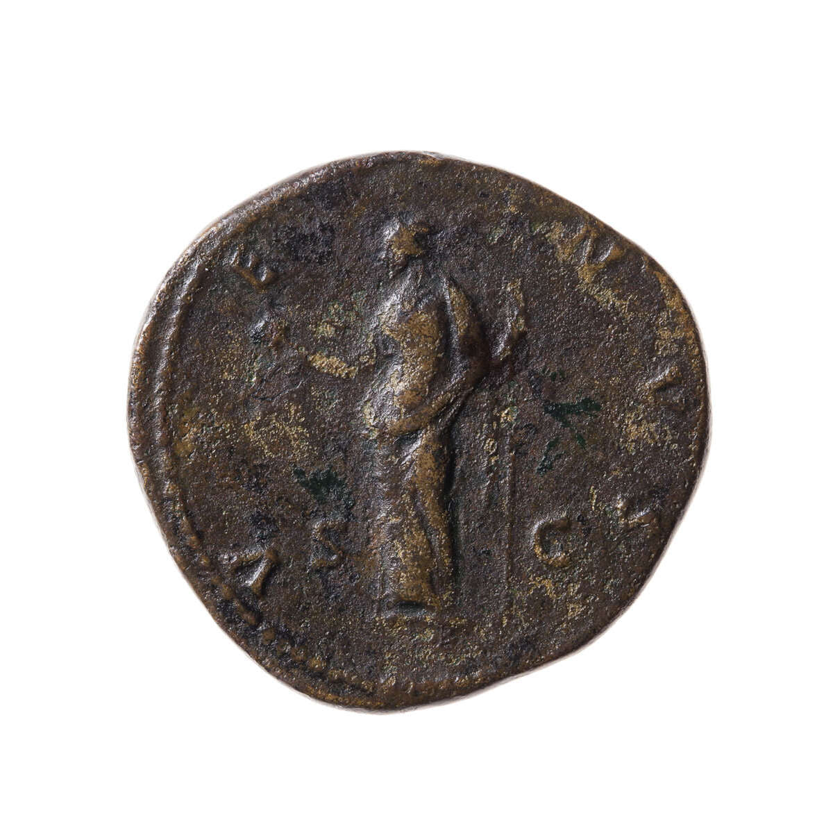 Roman  Sestertius Faustina II 175 AD