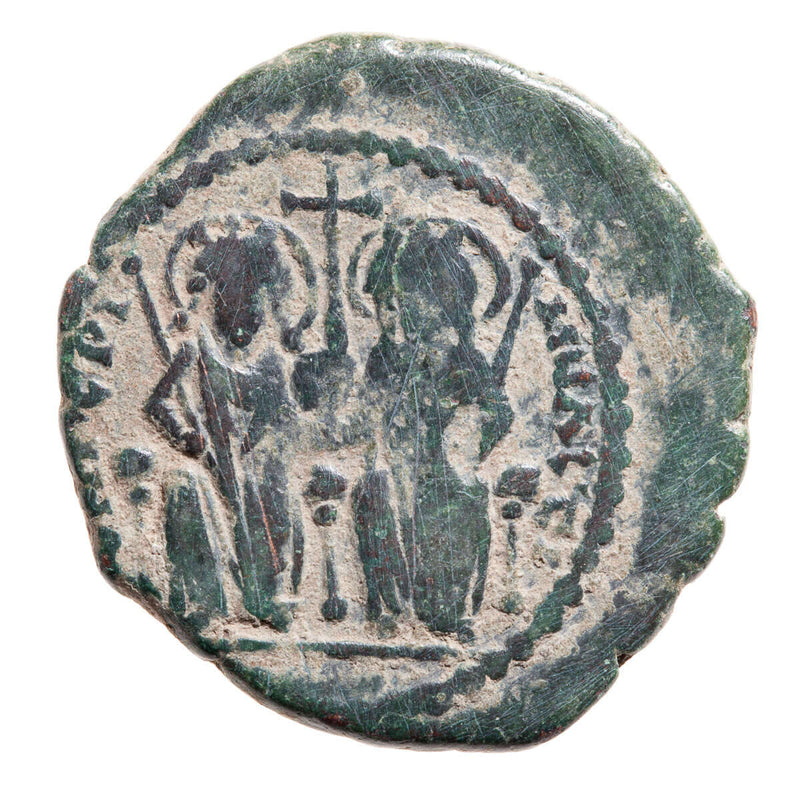 Byzantine Follis Justin II & Sophia 578 AD