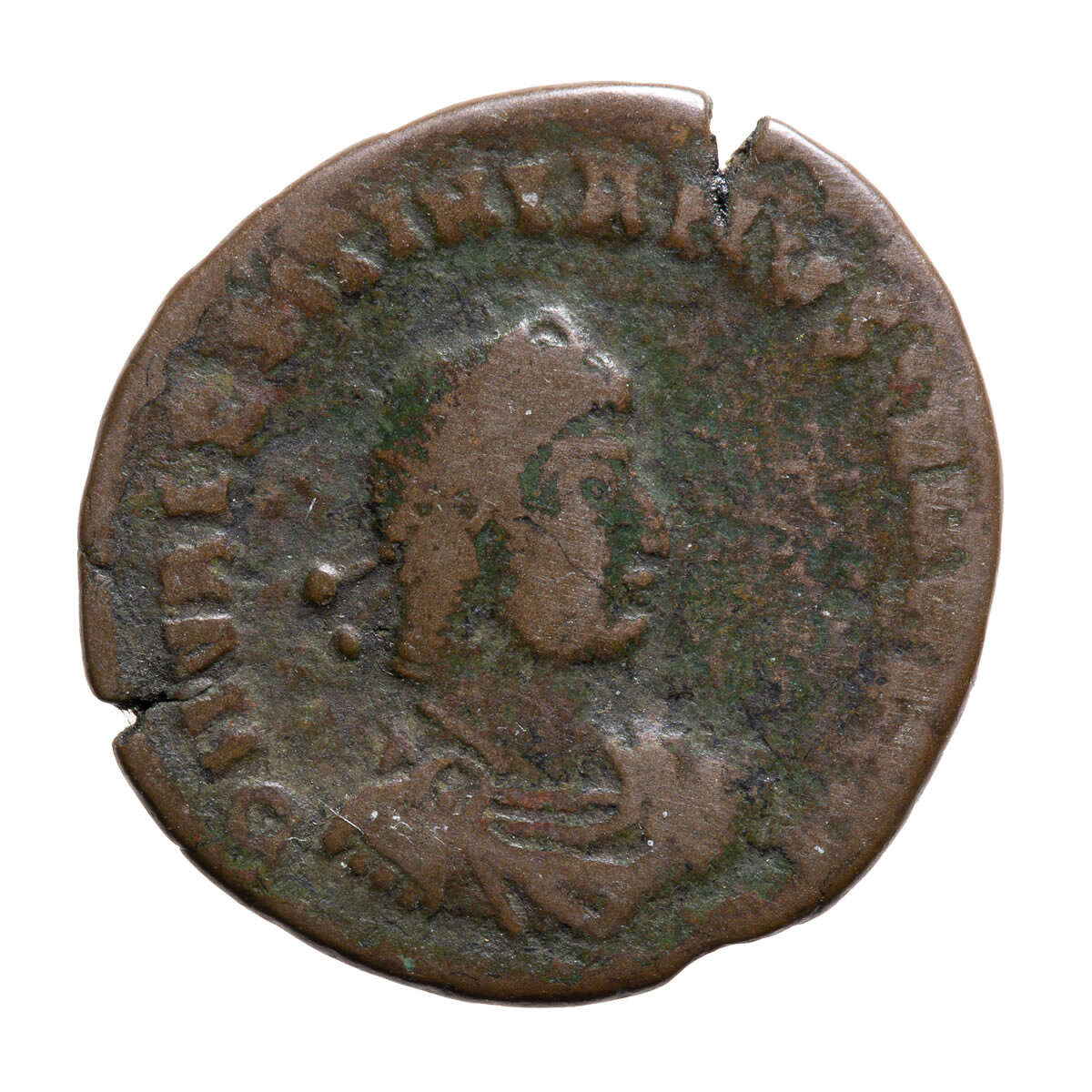 Roman Empire AE 2 Valentinian II 392 AD VG-10