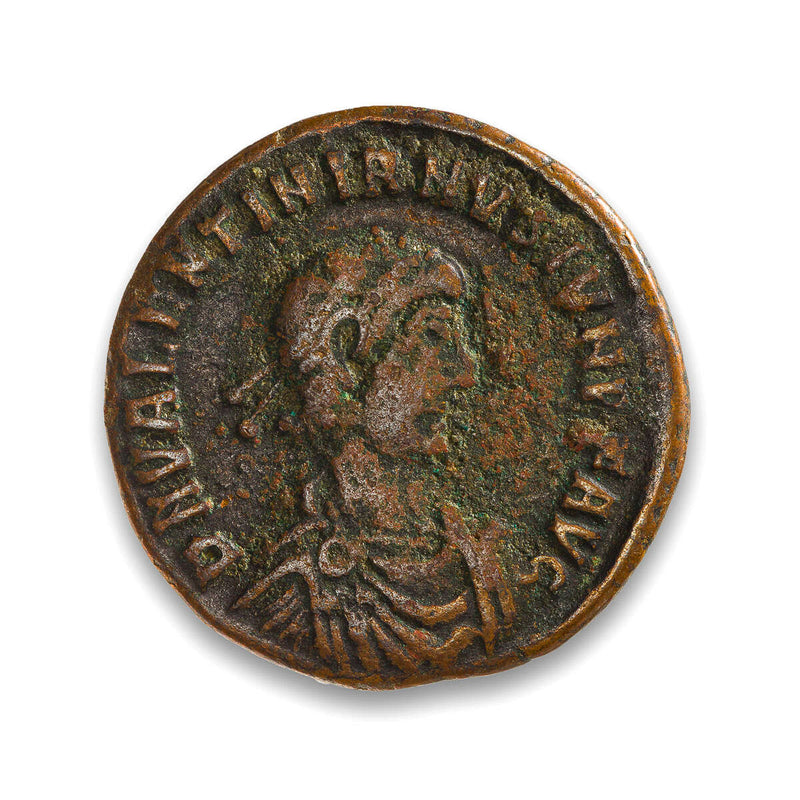 Ancient Rome AE2 Valentinian II 392 AD F-12