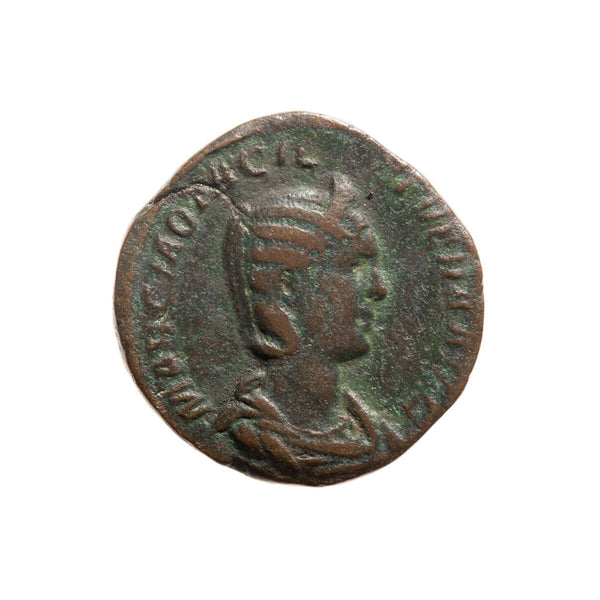 Roman Bronze Sestertius Light Otacilia Severa, the wife of Philip I 249 AD