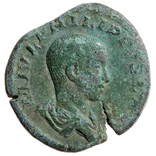 Roman Sestertius Philip II 249 AD F-12