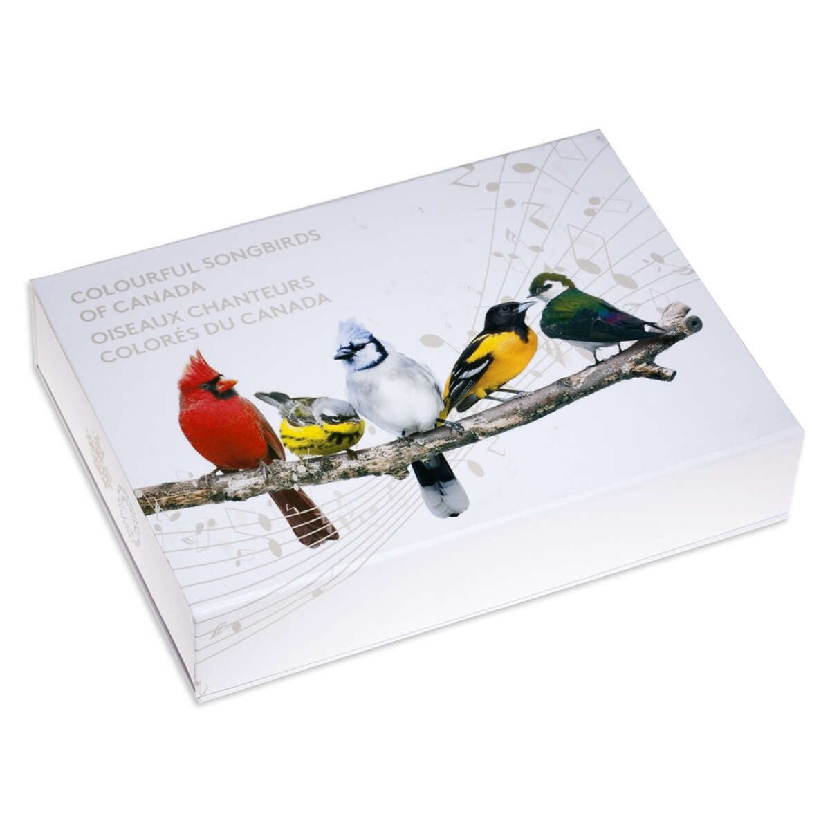 2015 $10 Colourful Songbirds of Canada - 5 Coin + Display Case Pure Silver Set