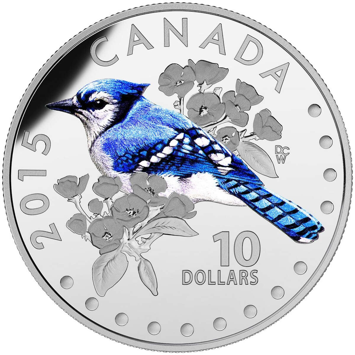 2015 $10 Colourful Songbirds of Canada - 5 Coin + Display Case Pure Si