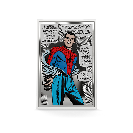 2026 $2 Marvel Spider-Man Iconic Moments: The Power, The Duty, The Choice - Pure Silver Coin
