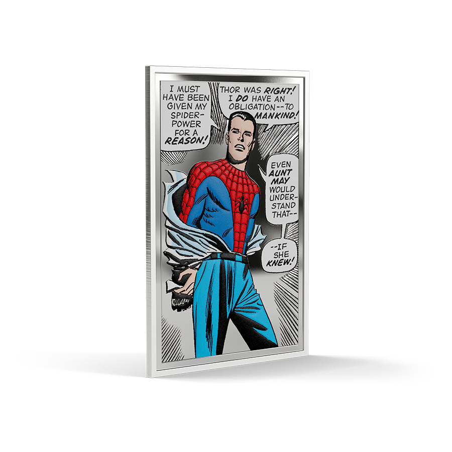 2026 $2 Marvel Spider-Man Iconic Moments: The Power, The Duty, The Choice - Pure Silver Coin