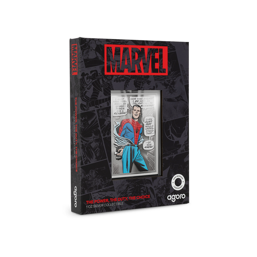2026 $2 Marvel Spider-Man Iconic Moments: The Power, The Duty, The Choice - Pure Silver Coin