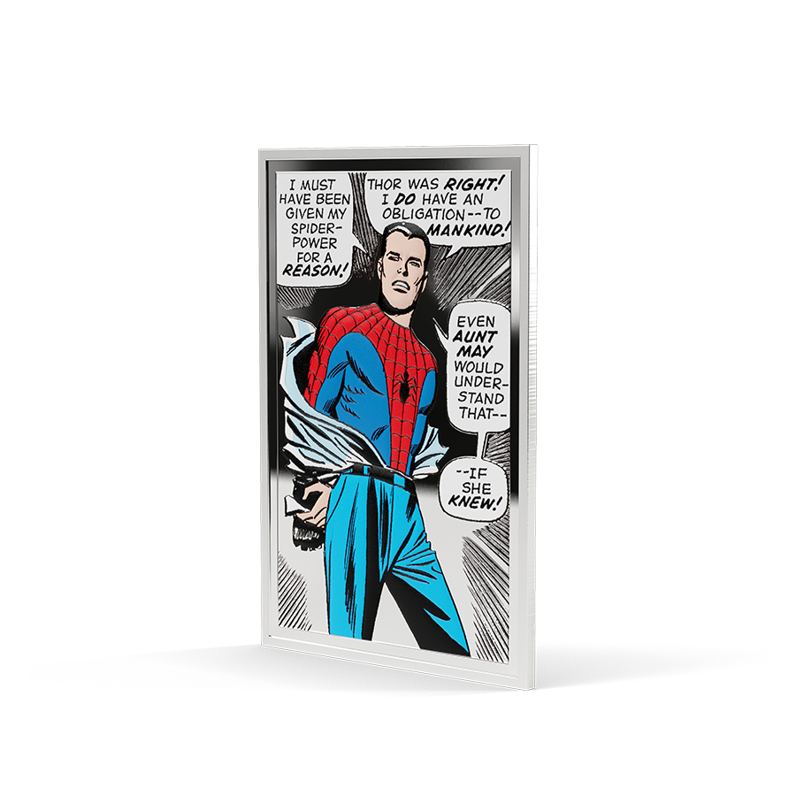 2026 $2 Marvel Spider-Man Iconic Moments: The Power, The Duty, The Choice - Pure Silver Coin