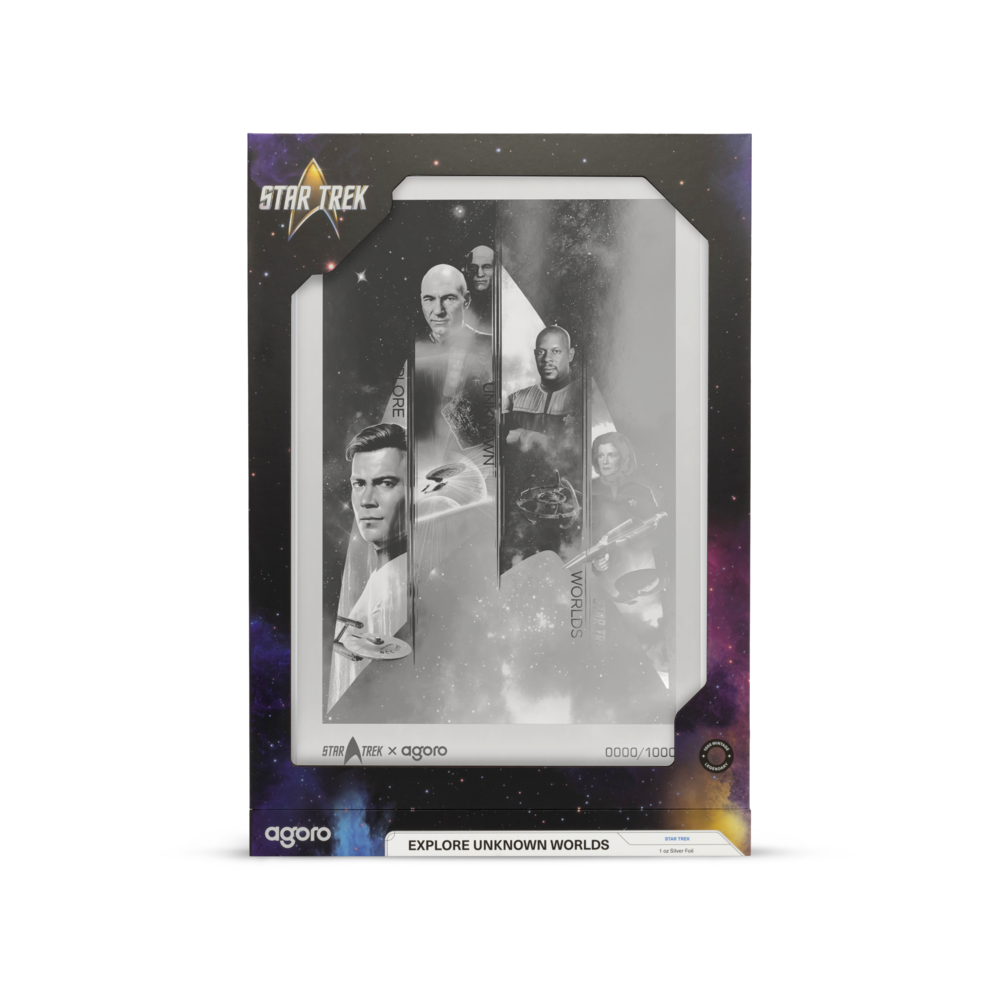 2026 $2 Star Trek Captains: Explore Unknown Worlds - Pure Silver Foil