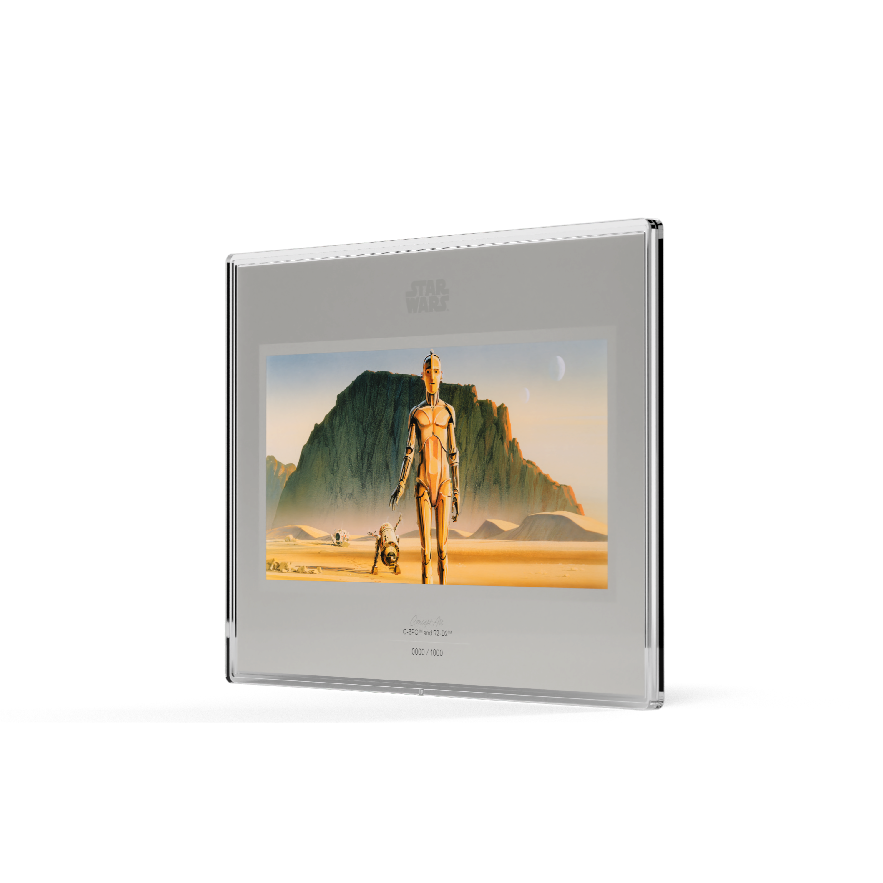 2026 $2 Star Wars™ Concept Art: C-3PO and R2-D2 - Pure Silver Foil