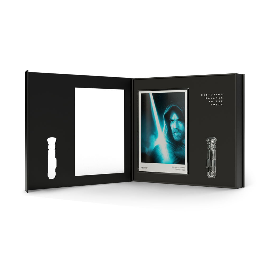 2026 $2 Star Wars Lightsaber Radiance Collection: Obi Wan Kenobi - Pure Silver Foil and Coin