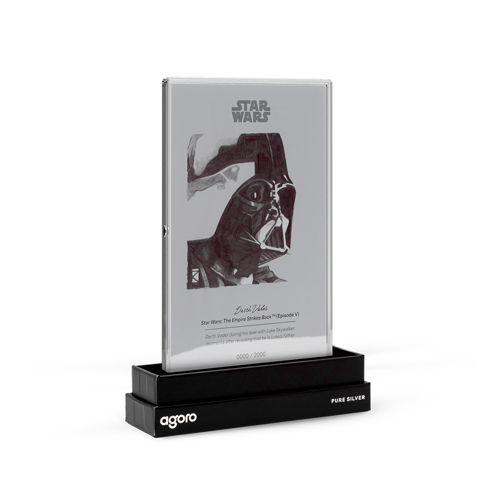 2026 $1 Star Wars Sketch Art: Darth Vader - Pure Silver Foil