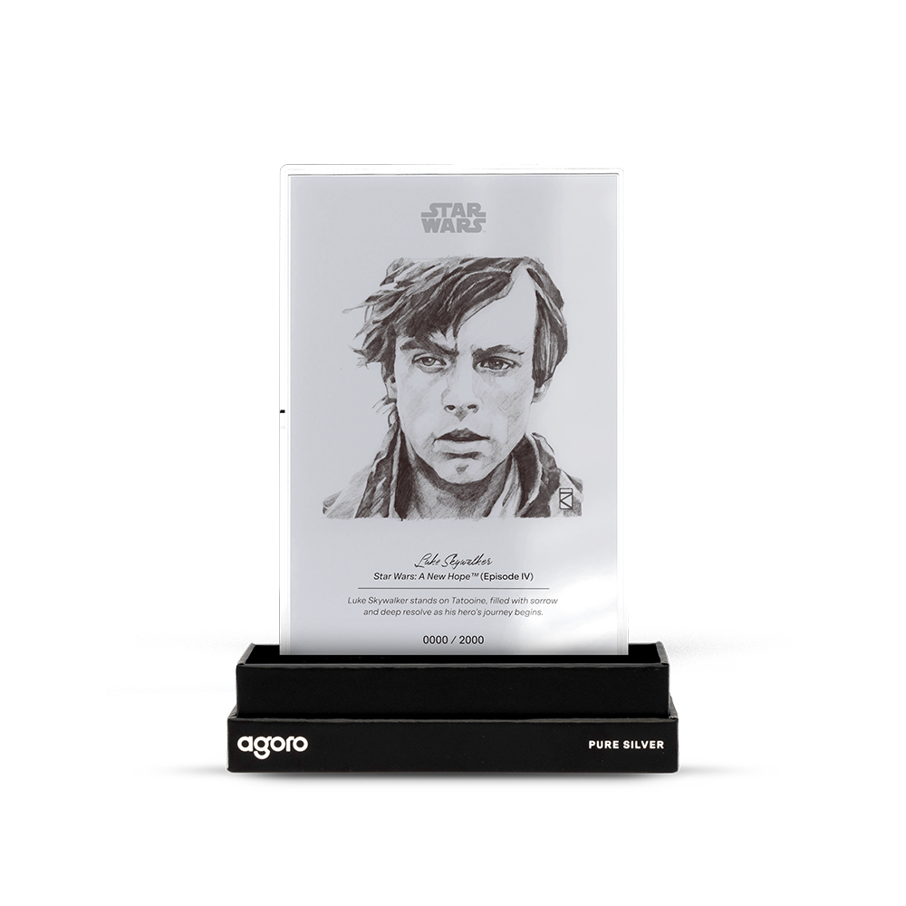 2026 $1 Star Wars Sketch Art: Luke Skywalker - Pure Silver Foil