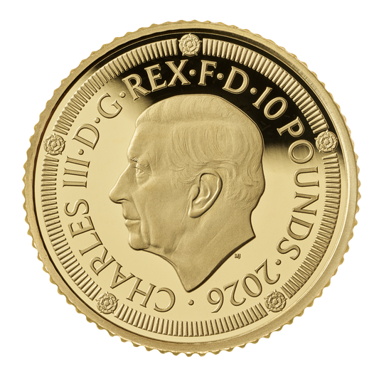 2026 10 Pounds 500 Years of the Crown - Pure Gold Coin