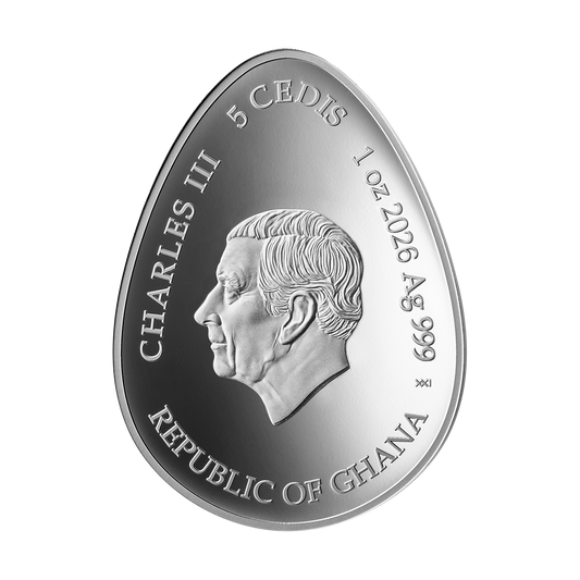 2026 5 Cedis Zoretsvit Pysanka – Pure Silver Coin