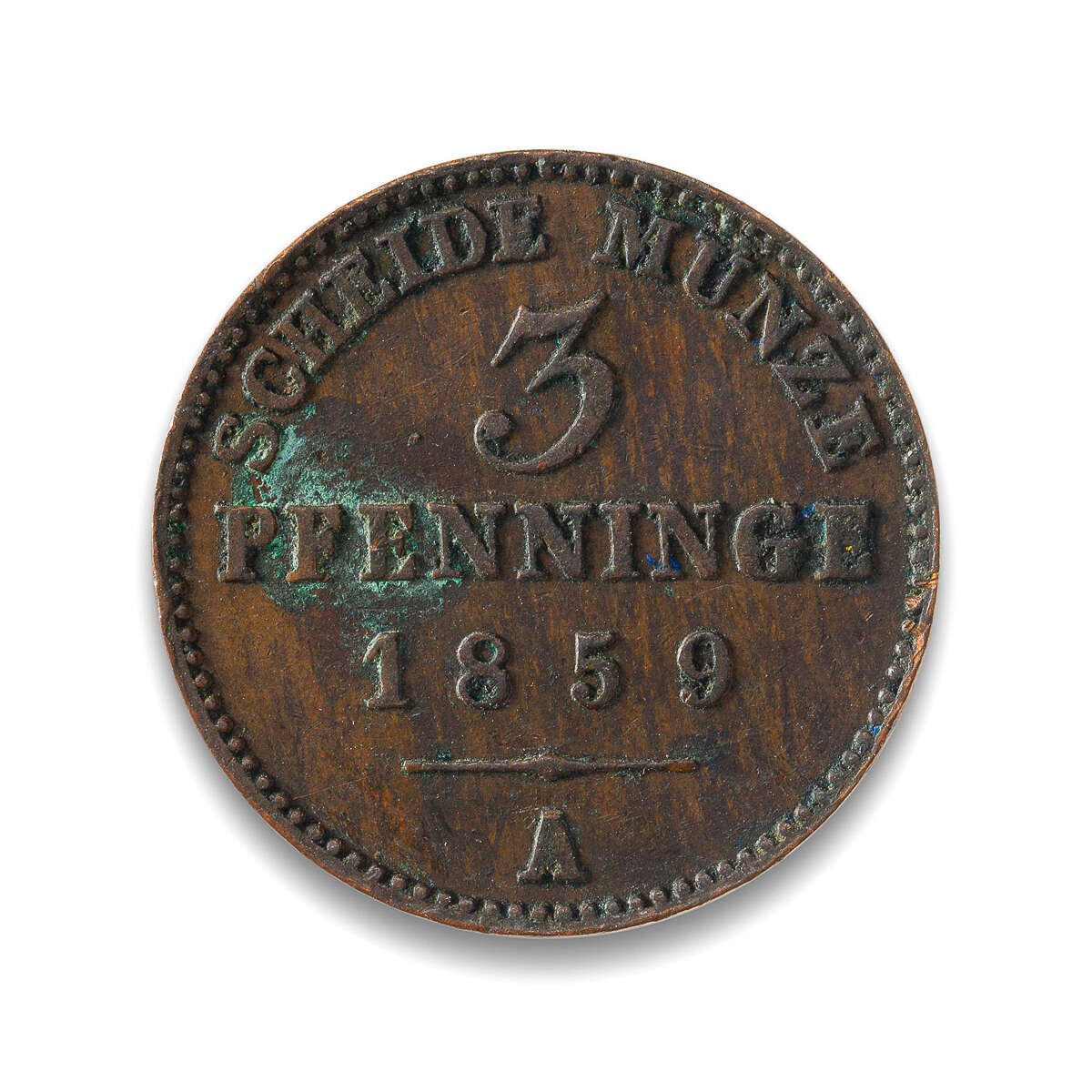 Germany 3 Pfenning 1859A MS-60