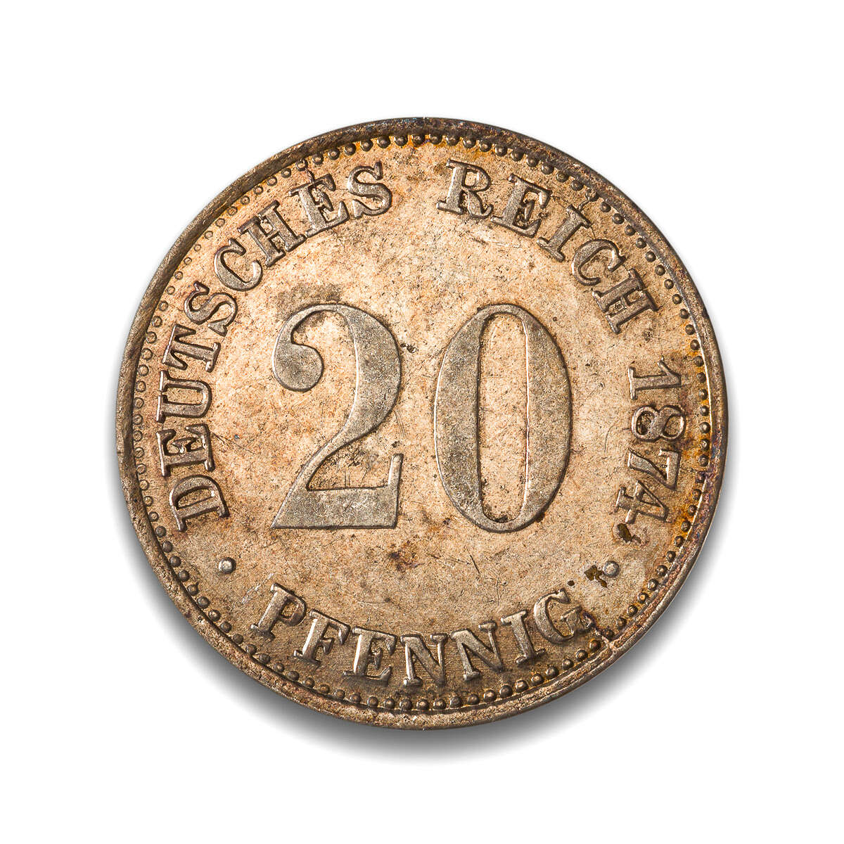 Germany 20 Pfenning 1874A AU-55