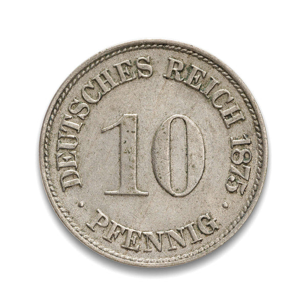 Germany 10 Pfenning 1875C EF-40