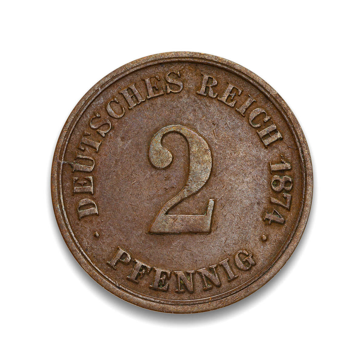 Germany 2 Pfenning 1874F EF-40