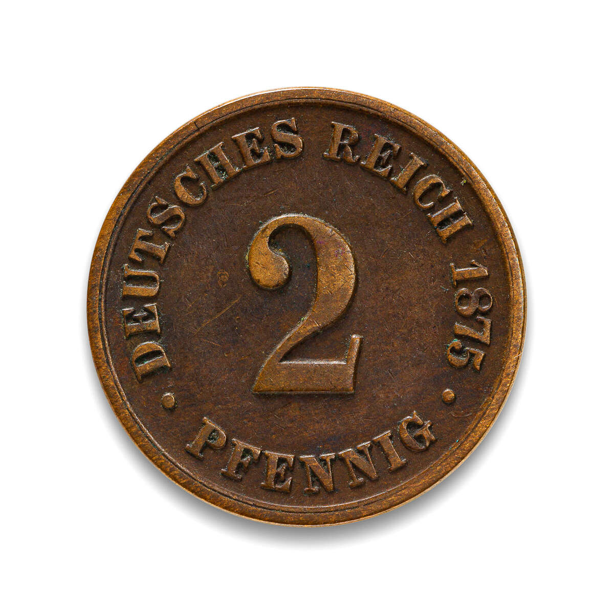 Germany 2 Pfenning 1875B EF-45