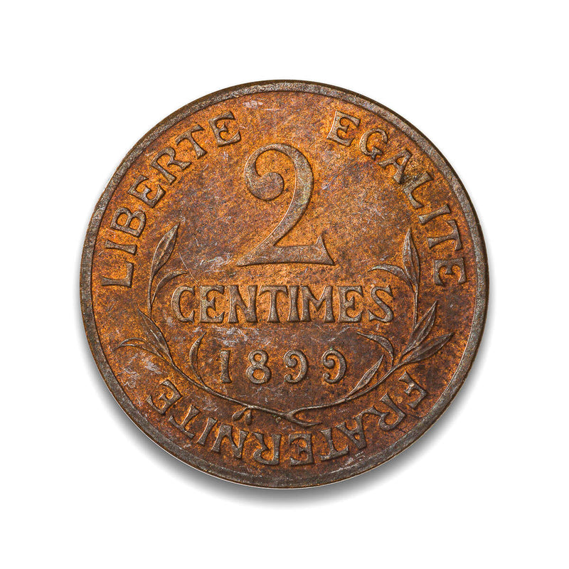 France 2 Centimes 1899 MS-60