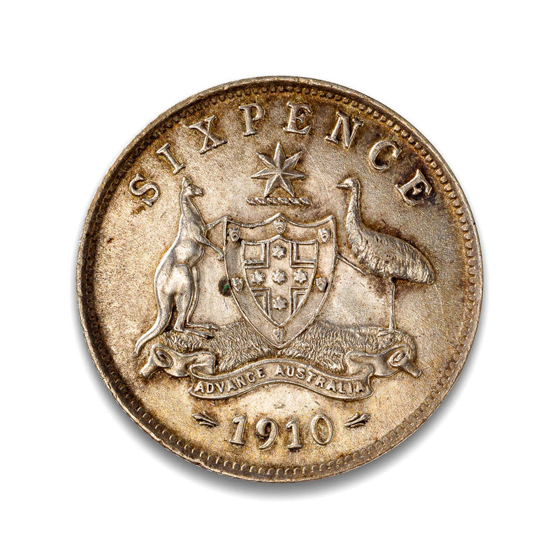 Australia Sixpence 1910 EF-40