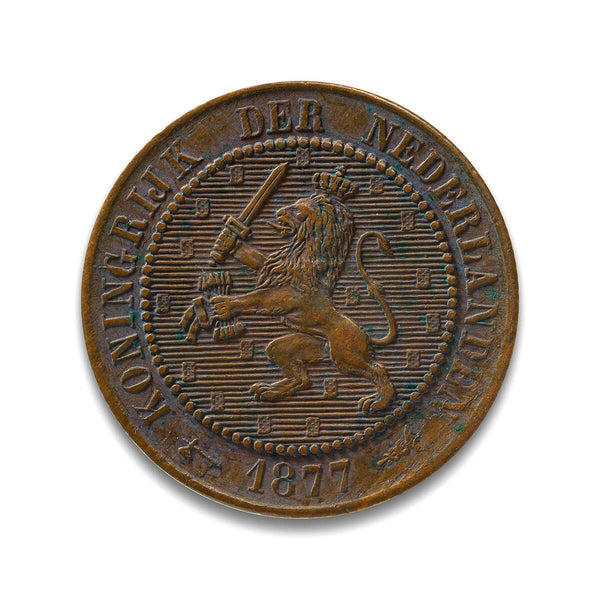 Netherlands 2 1/2 Cents 1877 William III EF-45