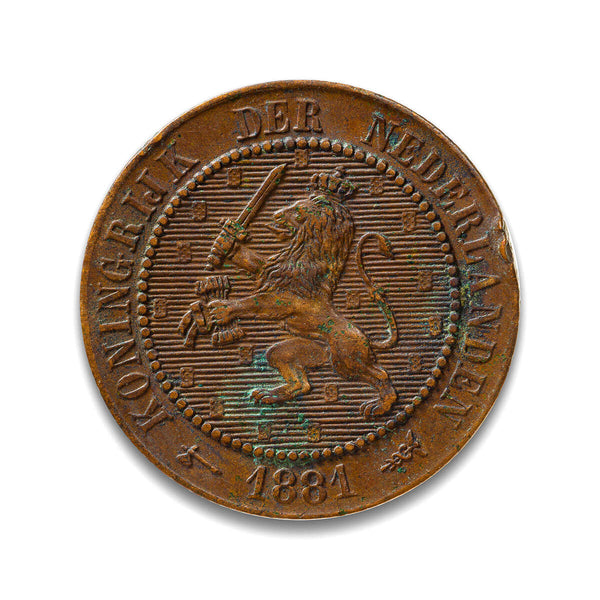 Netherlands 2 1/2 Cents 1881 William III EF-45