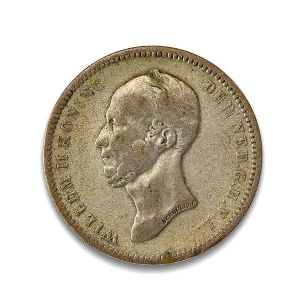 Netherlands 25 Cent 1849 Willam II VF-20