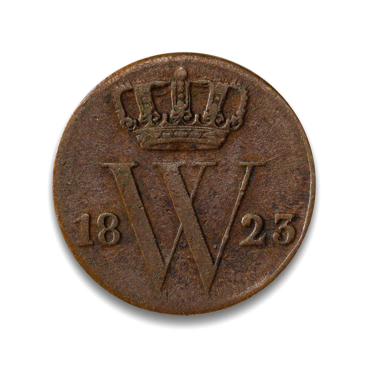 Netherlands 1/2 Cent 1823 VF-20