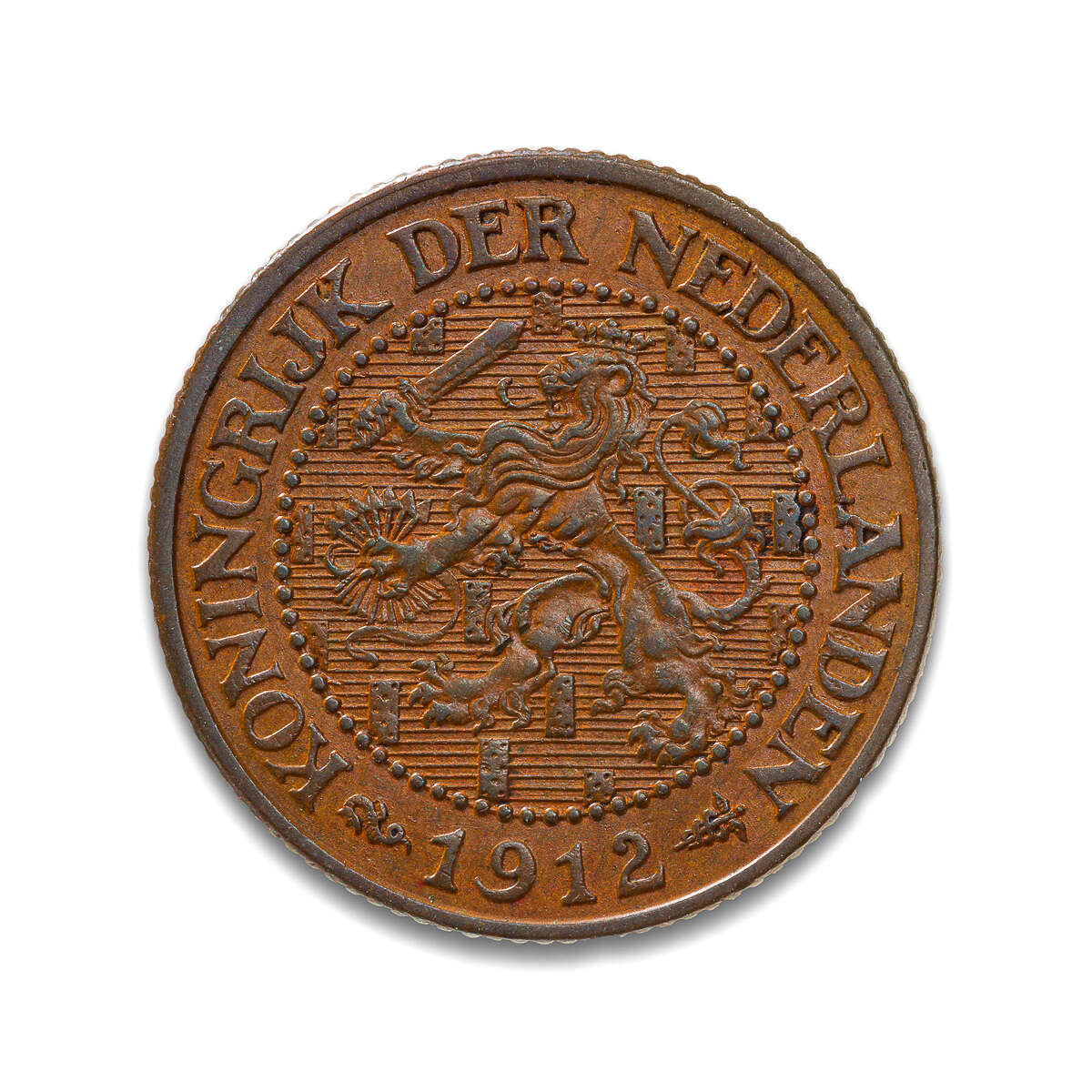 Netherlands 2 1/2 Cents 1912 Wilhelmina I EF-45