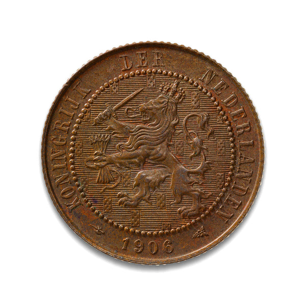 Netherlands 2 1/2 Cents 1906 Wilhelmina I MS-60