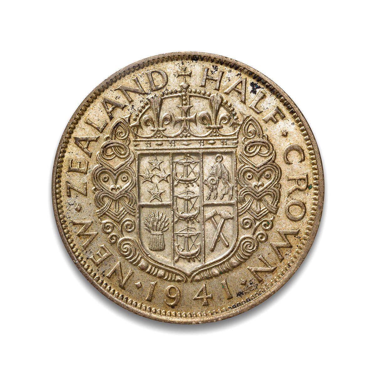 New Zealand Half Crown 1941 George VI EF-40