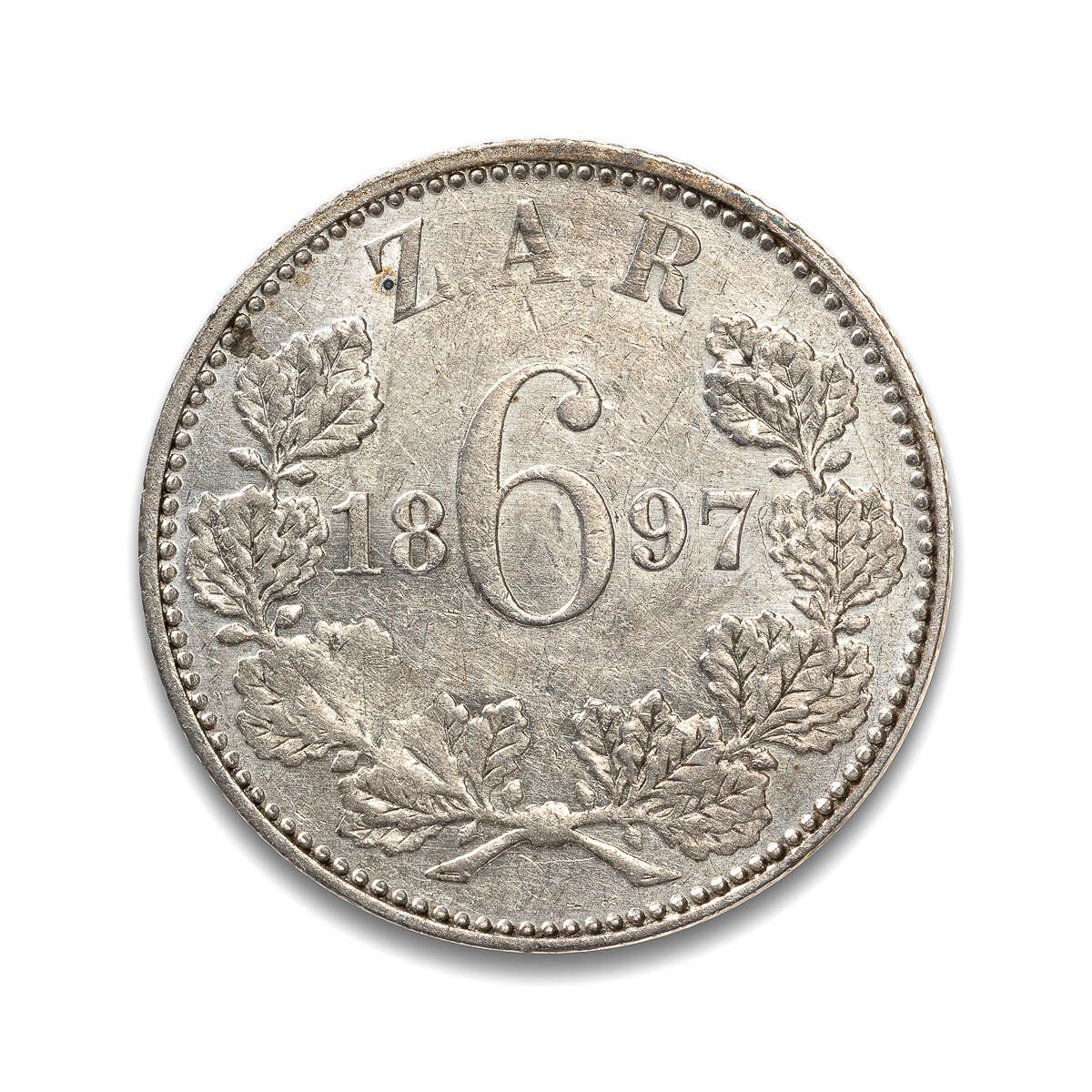 South Africa 6 Pence 1987 EF-45