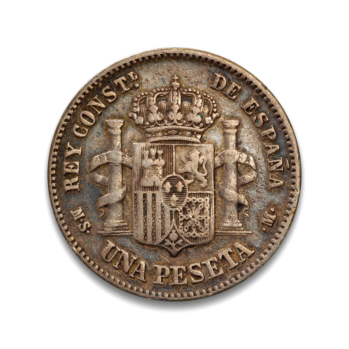 Spain Peseta 1885 Alfonso XII VF-30