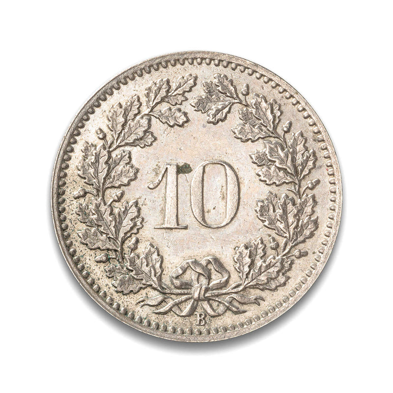 Switzerland 10 Pappen 1884 MS-60
