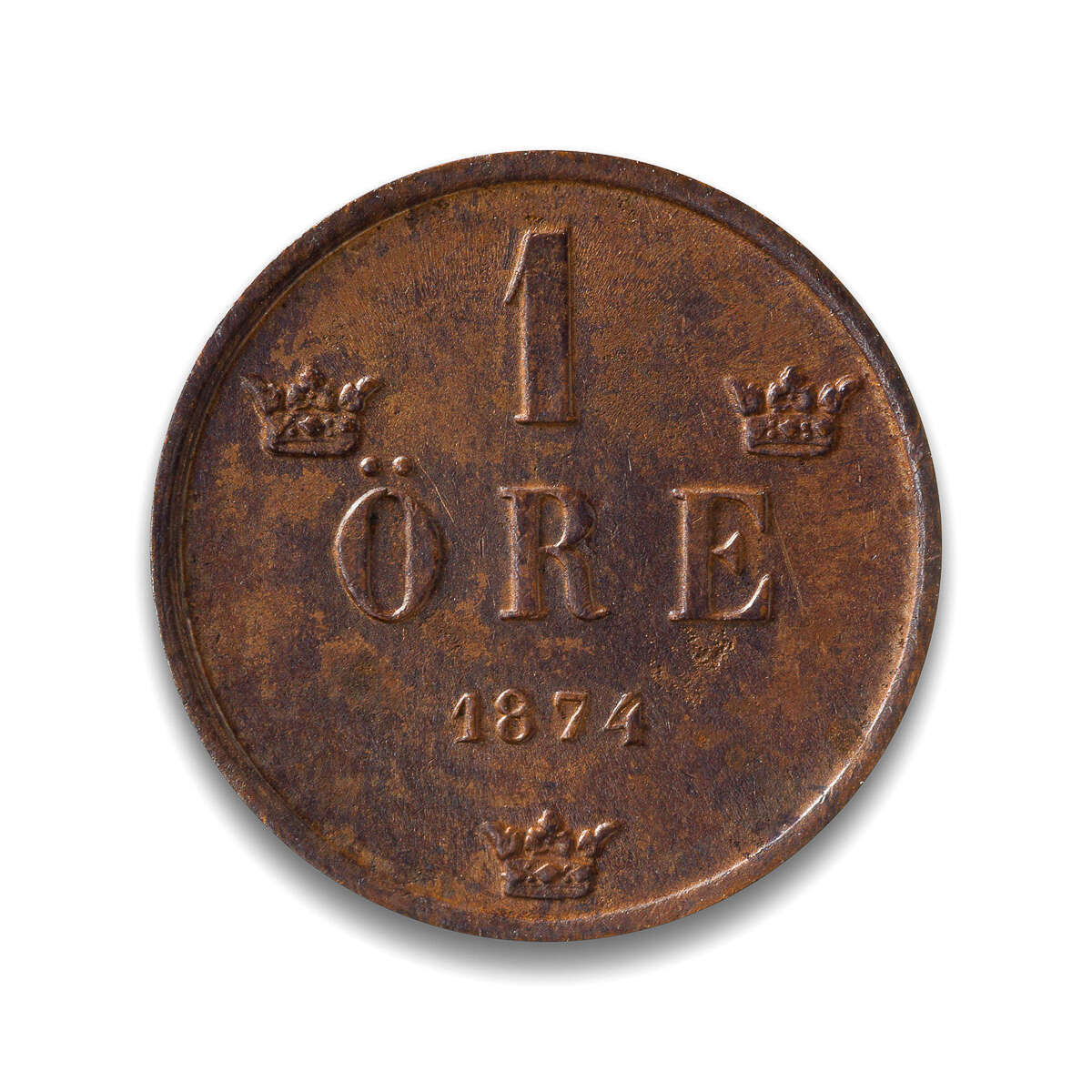 Sweden Ore 1874 Oscar II AU-50