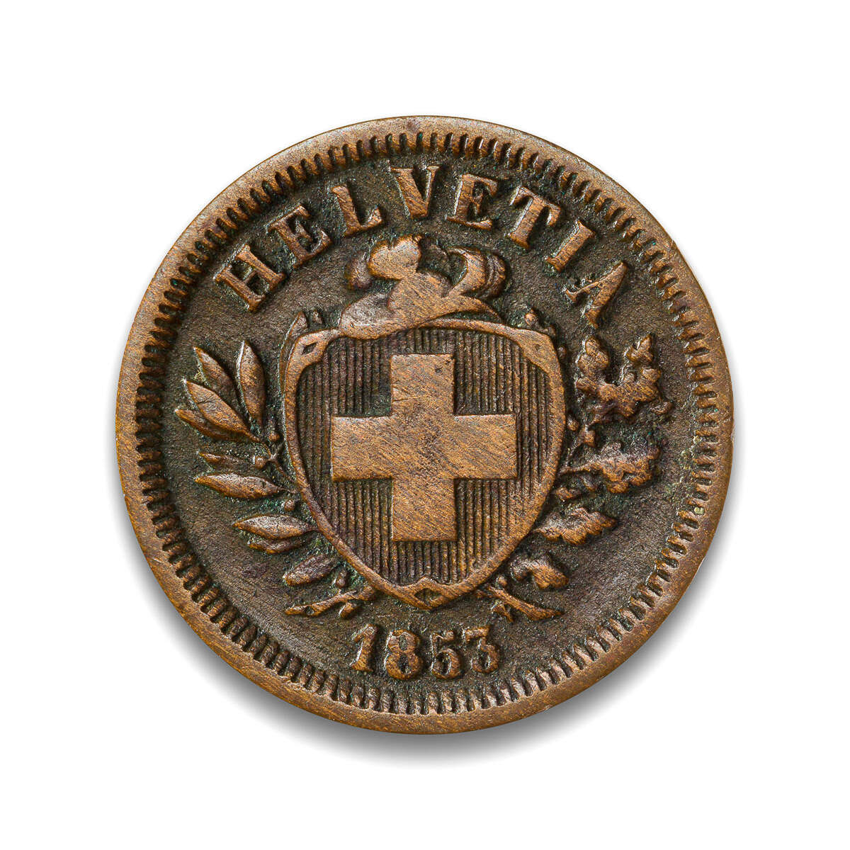 Switzerland Pappen 1853 Thick Cross VF-20