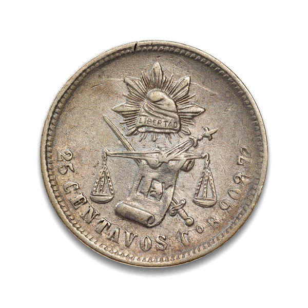 Mexico 25 Centavos 1888 EF-40