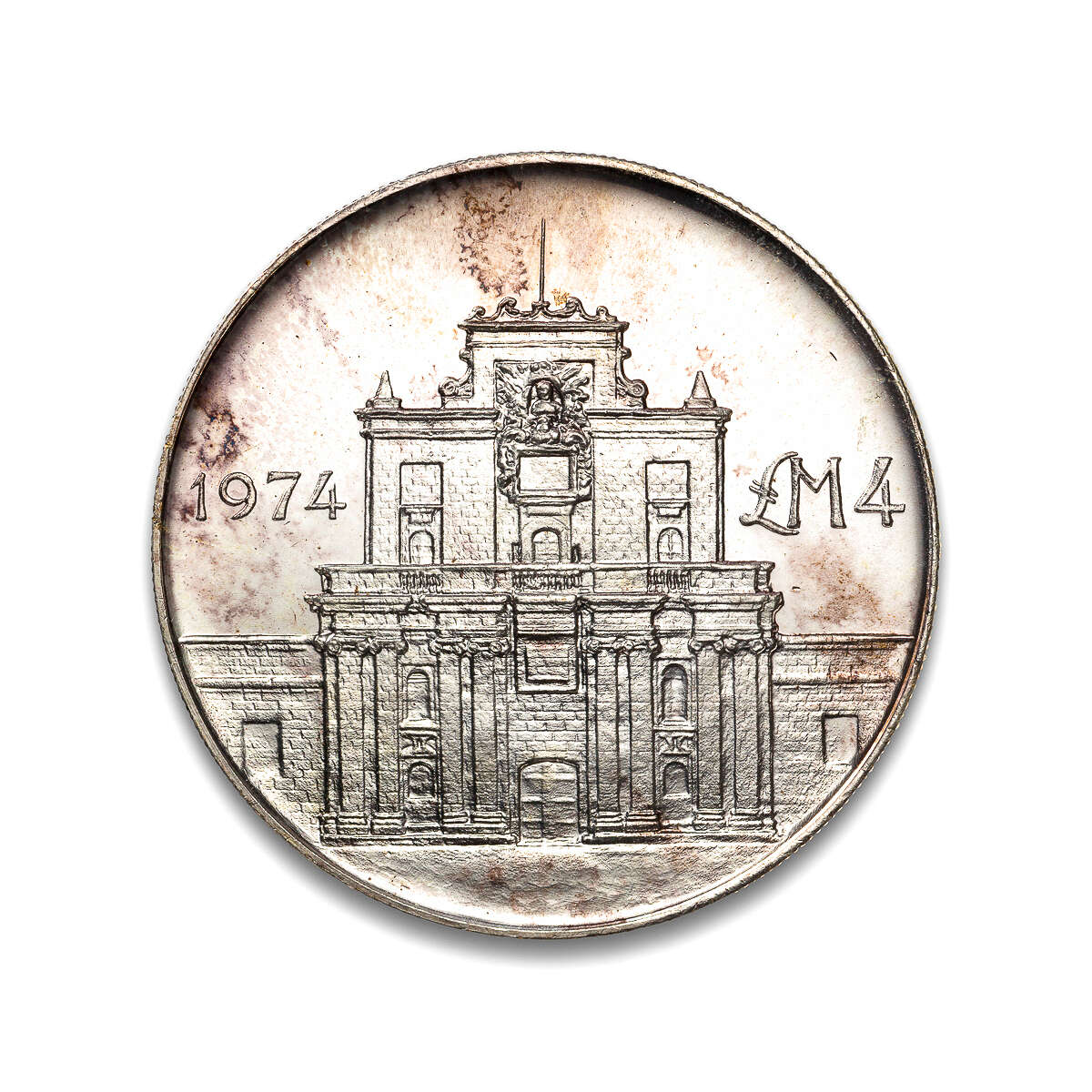 Malta 4 Pounds 1974 MS-63