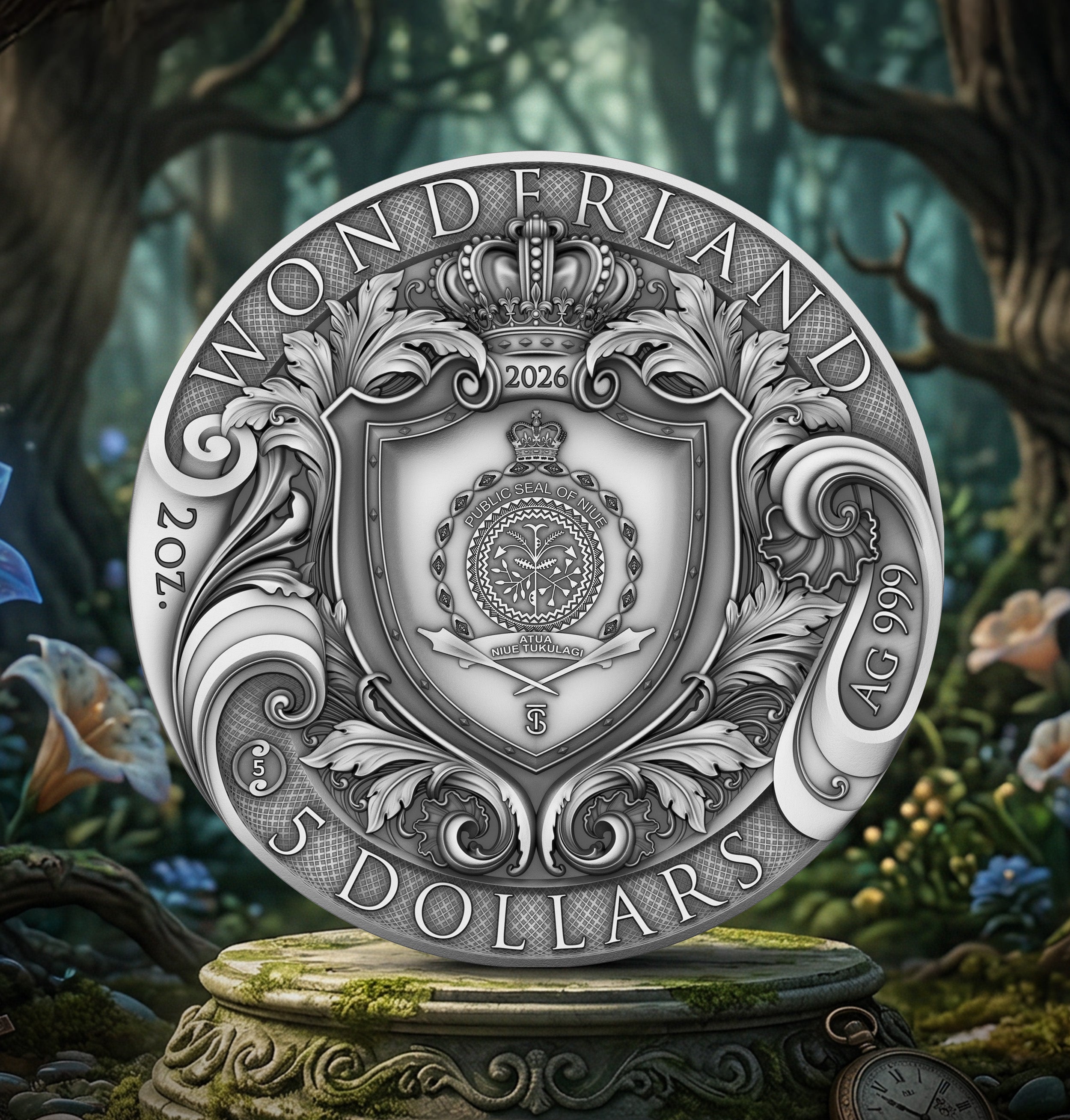 2026 $5 Wonderland - Pure Silver Coin