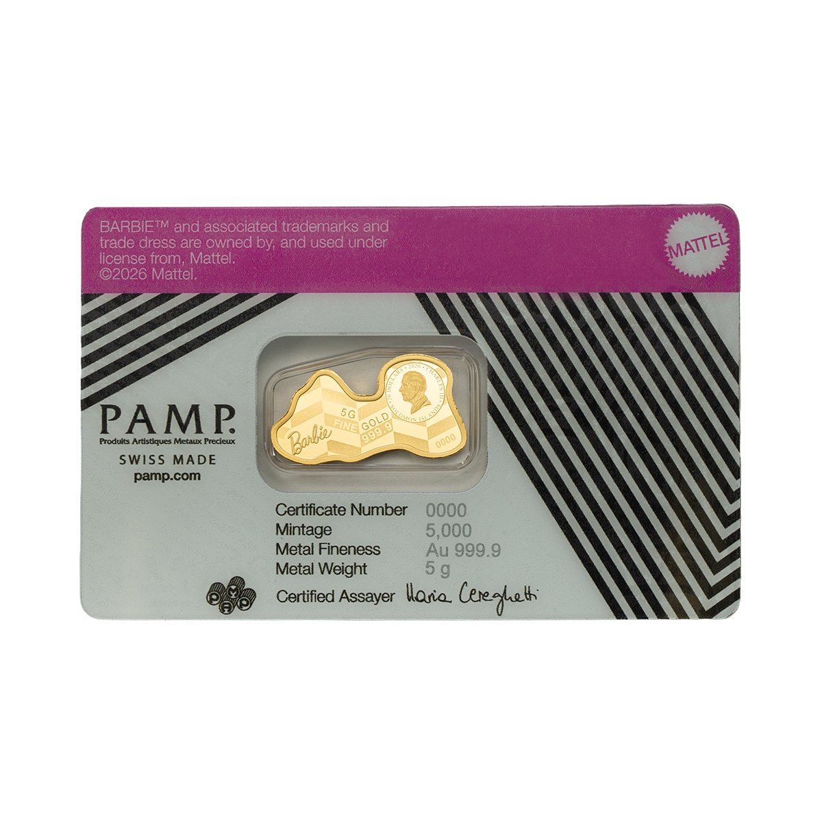 Barbie - 5g Pure Gold Bar