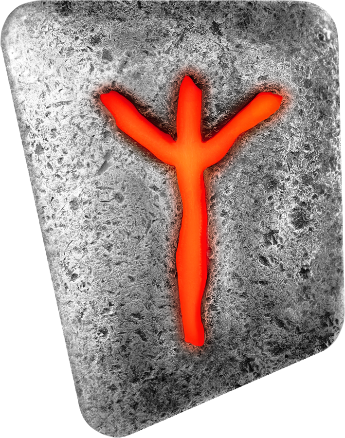 Algiz – 1 oz Pure Silver Cast Rune