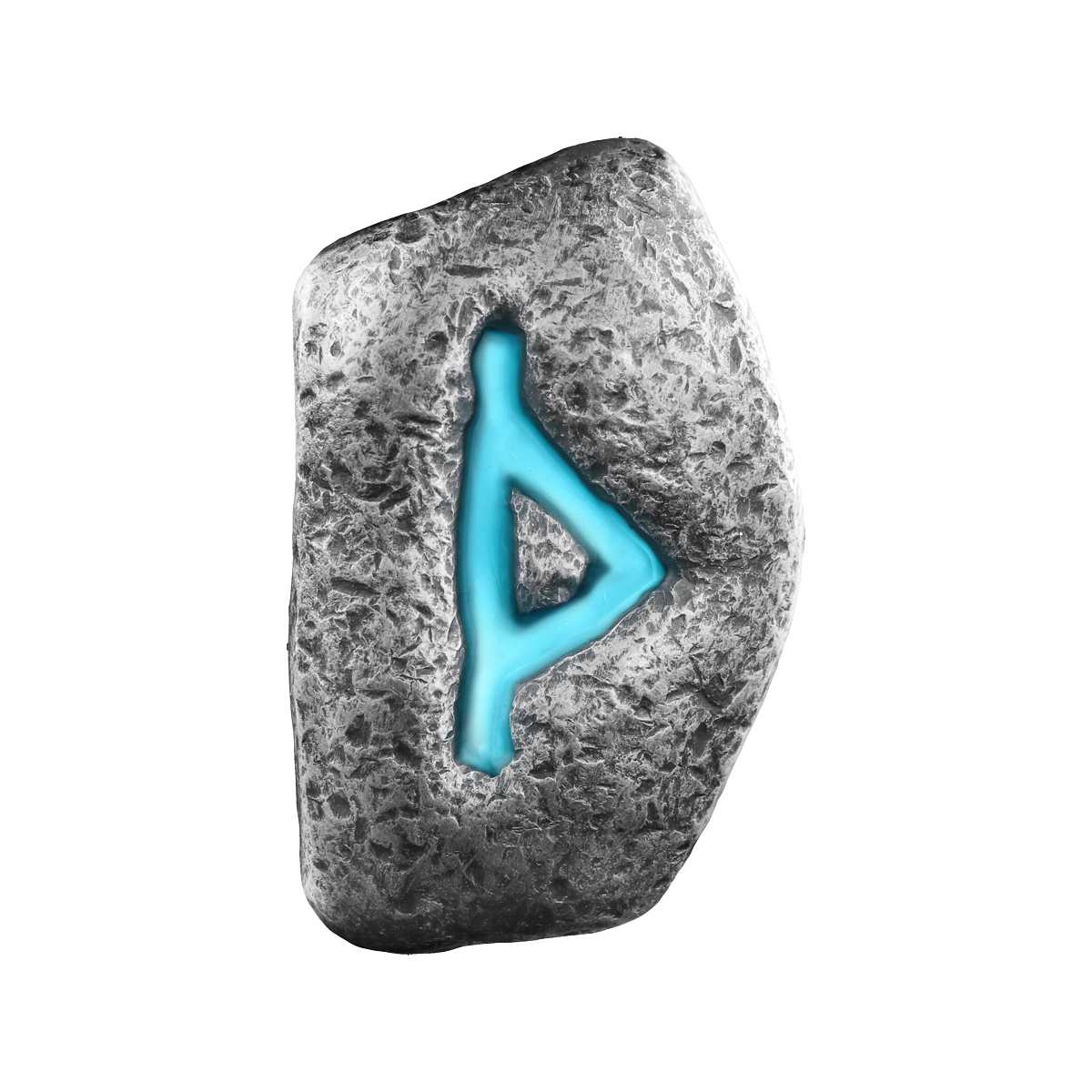 Thurisaz 1 oz Pure Silver Cast Rune with UV light