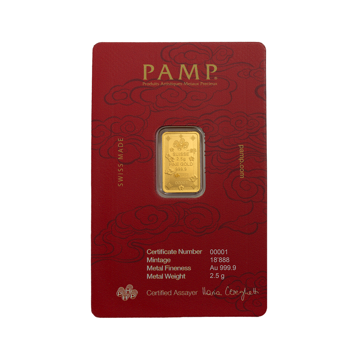 Lucky Cat - 2.5g Pure Gold Bar