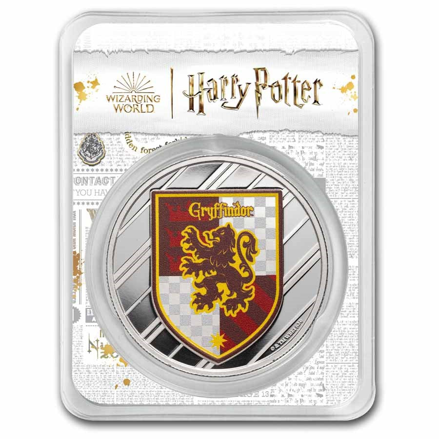 Harry Potter Houses: Gryffindor - 1oz .999 Silver Coloured Round